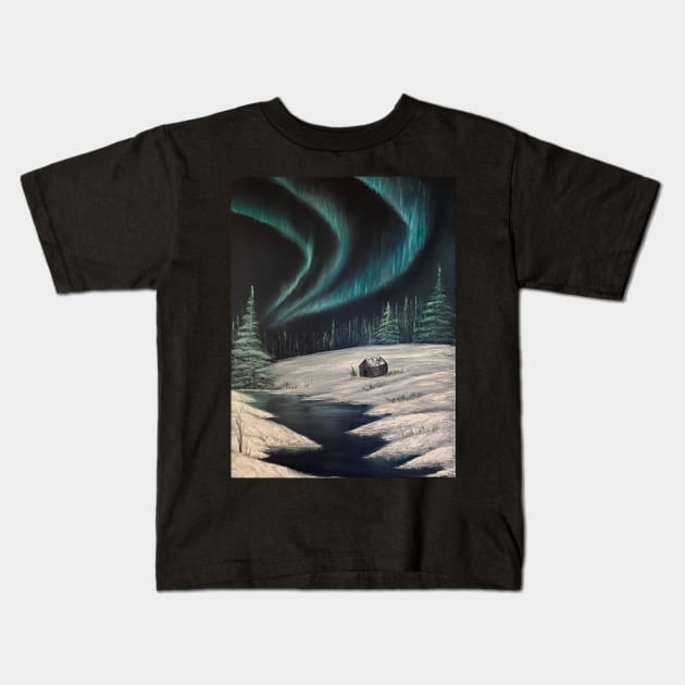 Aurora Borealis Kids T-Shirt by J&S mason